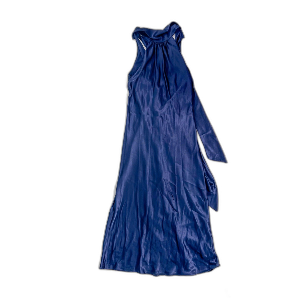 Morgan & Co blue satin formal dress size 15